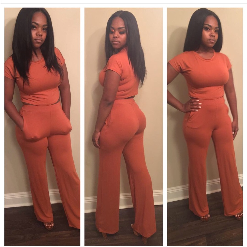 2 Piece outfit rust color